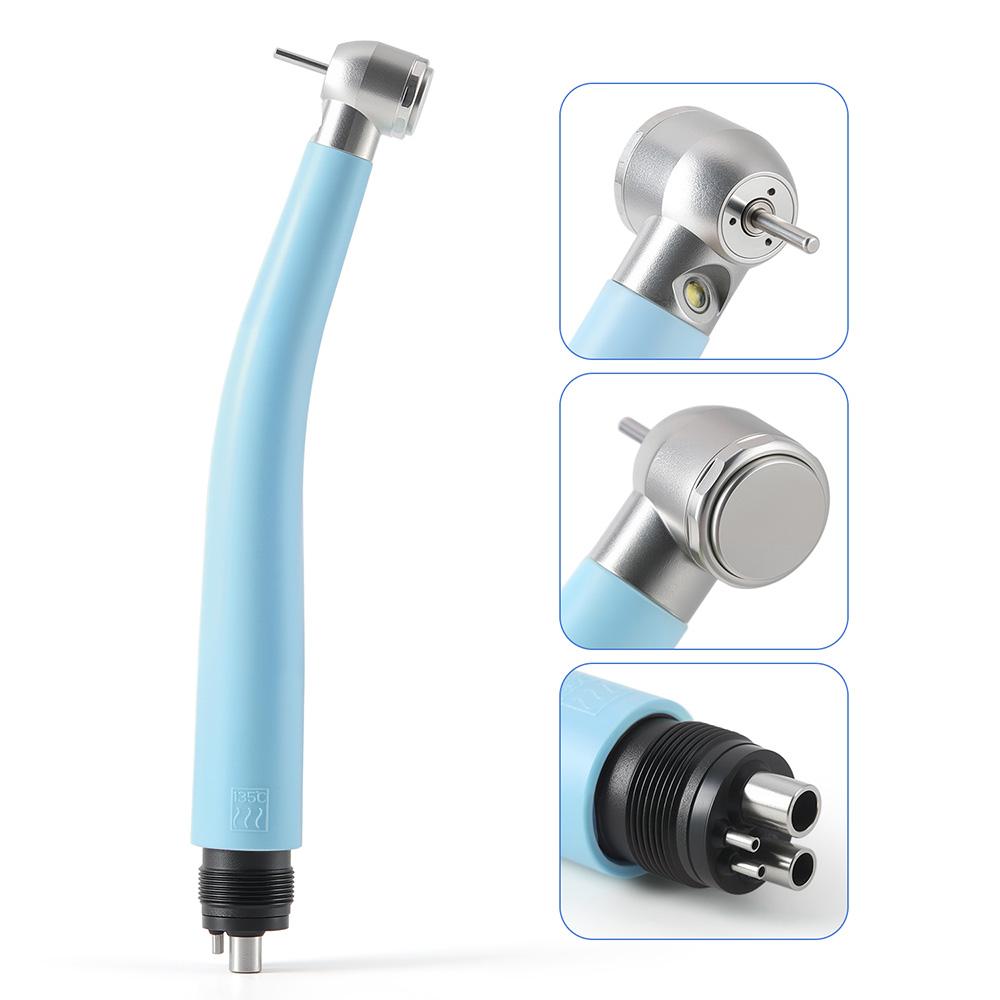 AZDENT Dental Kunststoff LED Hochgeschwindigkeits-Handstück Dreifach-Wasserstrahl LED Integrierter Generator Farbe Dental-Handstück Zahnarztwerkzeuge