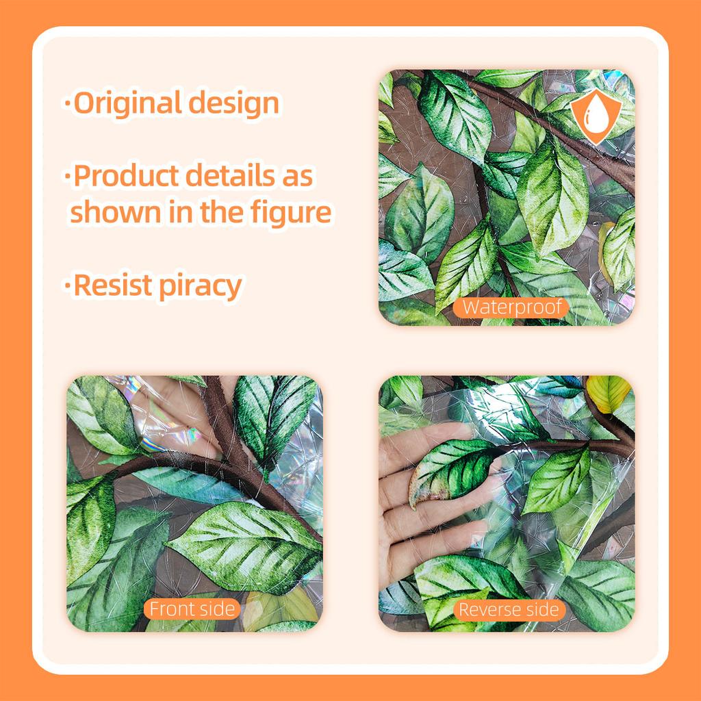 Xc8708-Kl Plant Rattan Sunshine Colorful Window Sticker Home Decoration Wall Sticker Static Sticker Removable