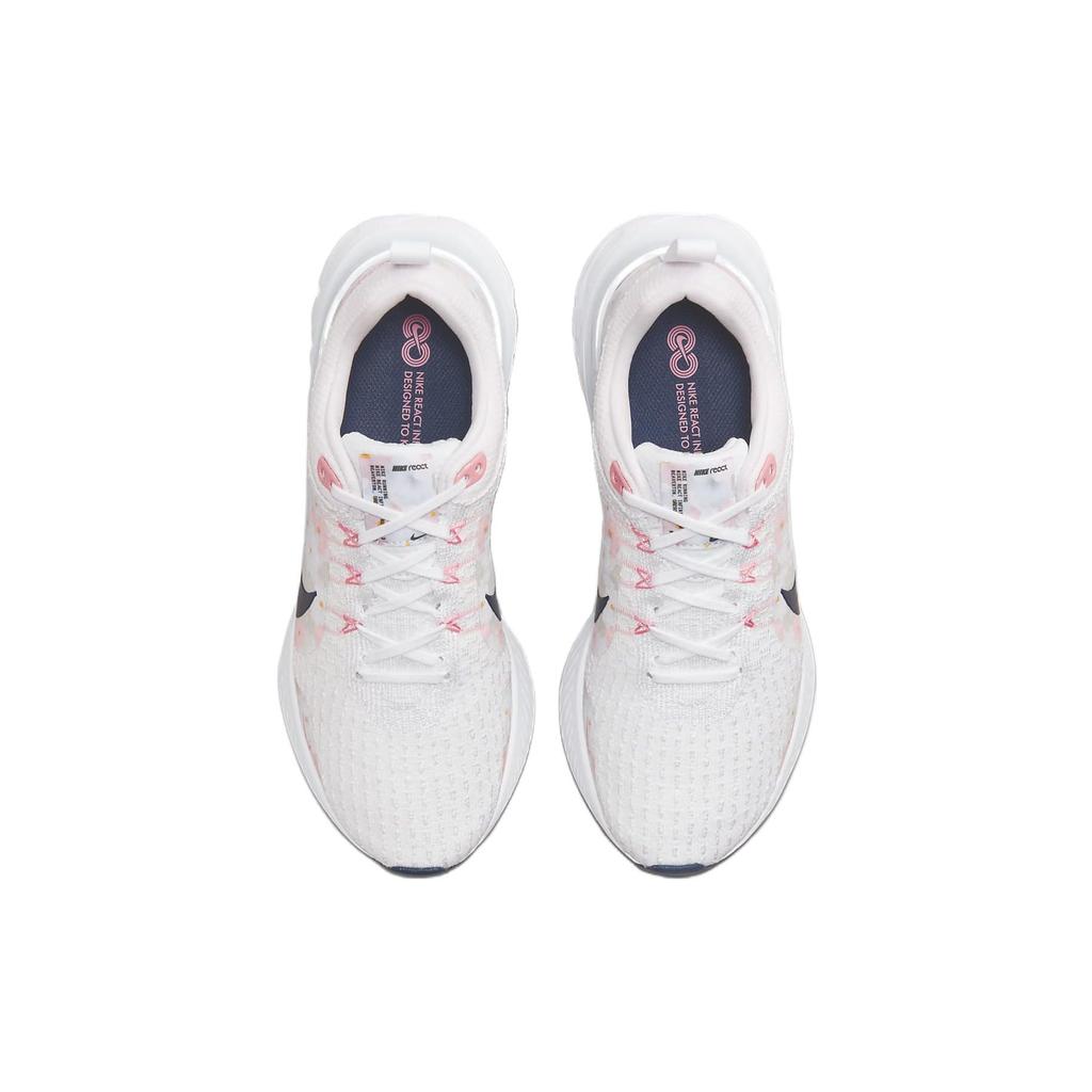 Nike Adidași de damă React Infinity 3 Premium Floral Acuarelă Alb Nuanță Platină Roz-Perlat FD4151-100