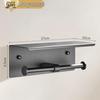Stainless Steel Bathroom Tissue Holder with Phone Shelf