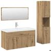 VidaXL Ensemble de meubles salle de bain 4 pcs bois d'ingénierie, armoire de salle de bain, armoire de rangement de 3328916