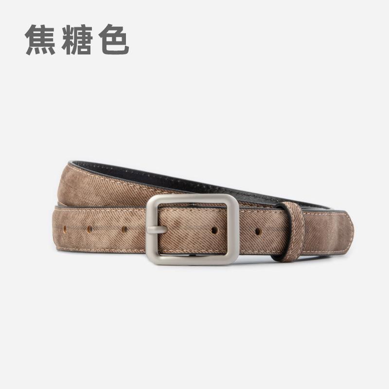 Leather Women'S Belt Cowhide With Jeans Casual Pants Women'S Belt