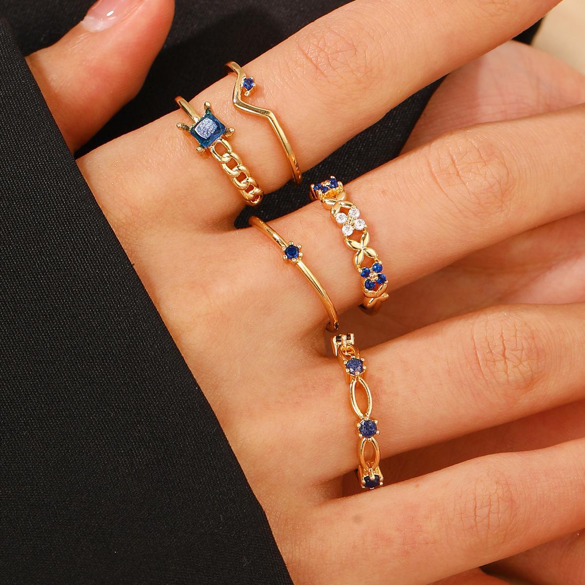 

Высококачественное новое кольцо-сет, в стиле инс, модное и креативное, простое и красивое гальванизированное шарнирное кольцо 2026 оптом