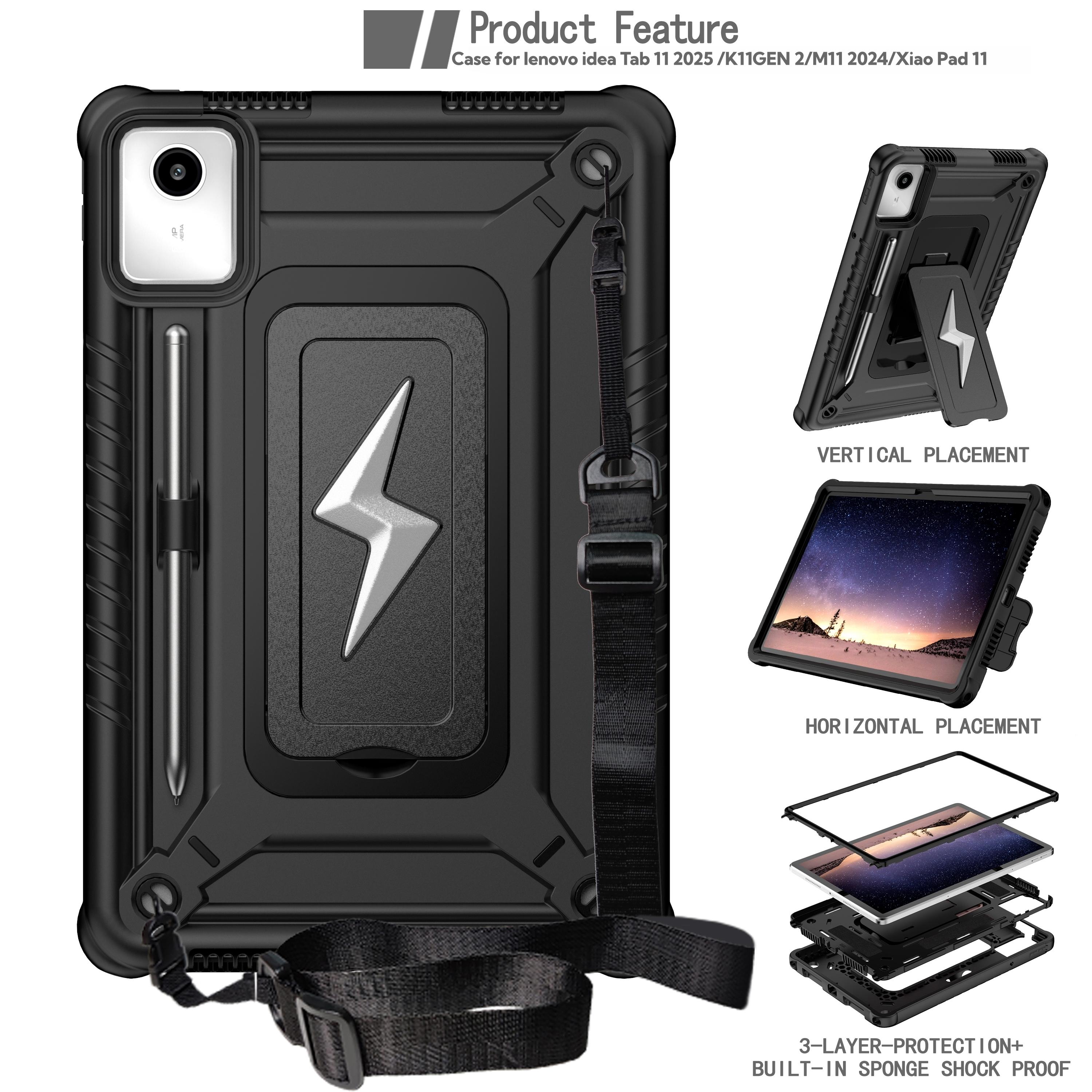 

Hybrid Case for Lenovo Xiaoxin Pad 11 2025 2024 Idea Tab K11 Gen2 M11 TB335FC TB336FU TB330FU TB331FC Built-in Kickstand Cover M11 TB330FU 331FC