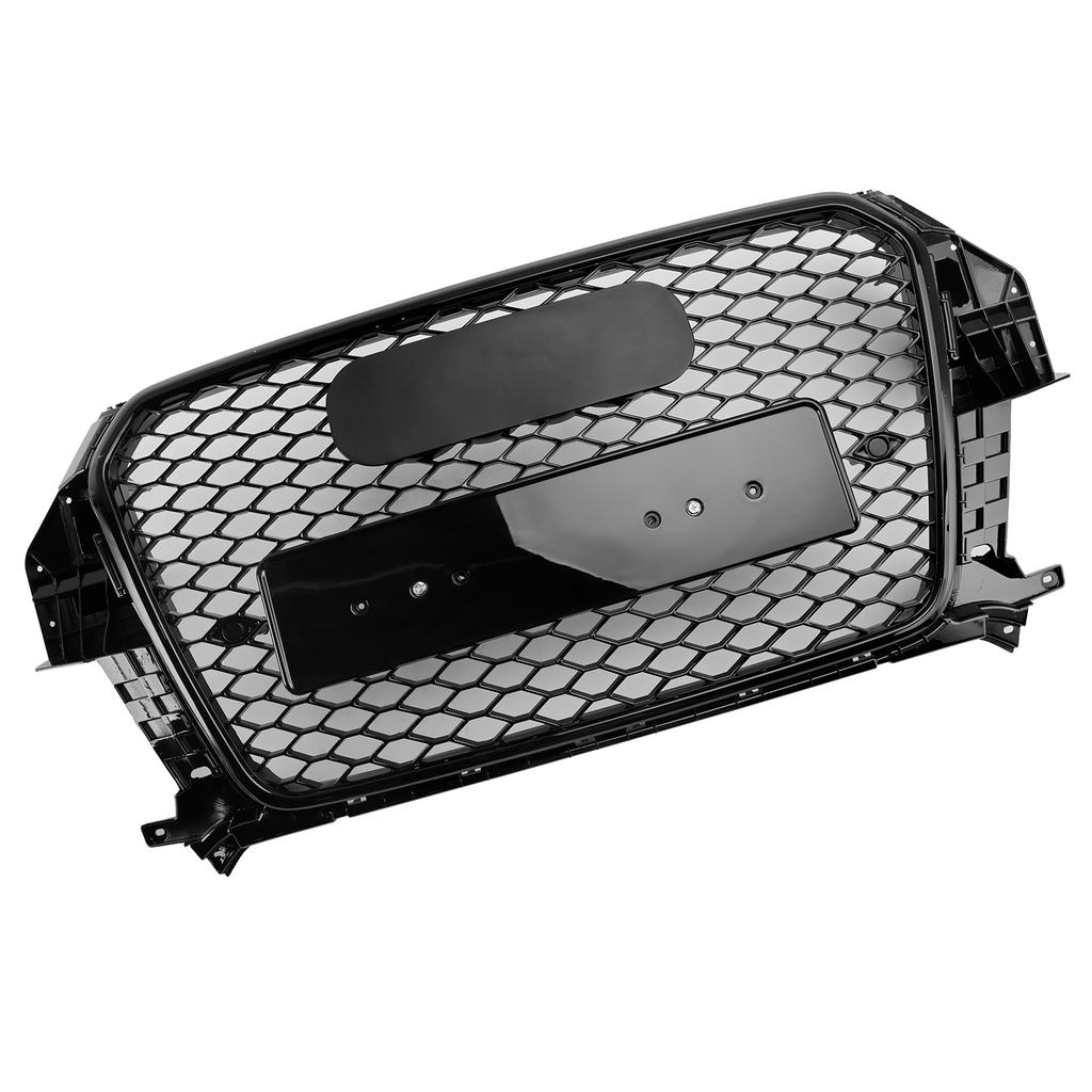 RSQ3 Style Gloss Black Front Honeycomb Mesh Grille 5060531048501 Fit Q3 2011-2015