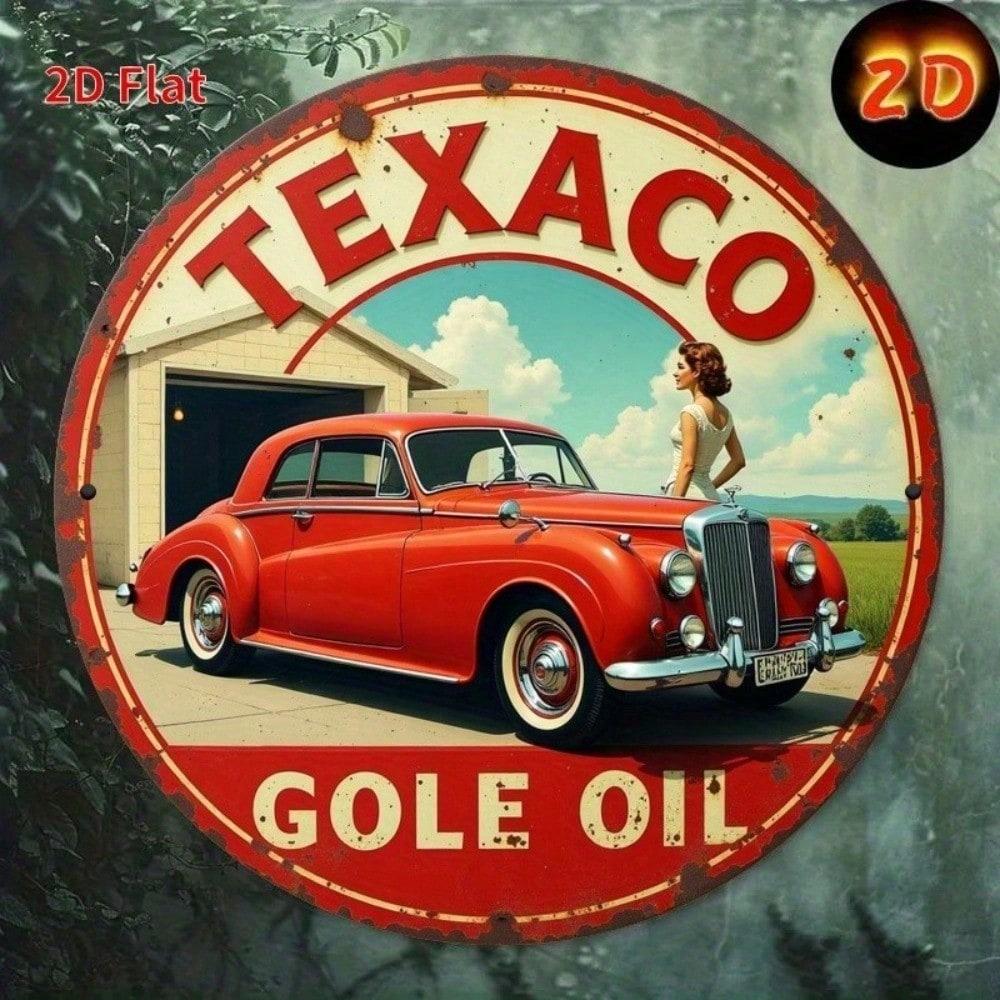 

Vintage Texaco Tin Sign 8x12 Inch Retro Gas Station Wall Decor Man Cave Gift 20x20 різнокольоровий