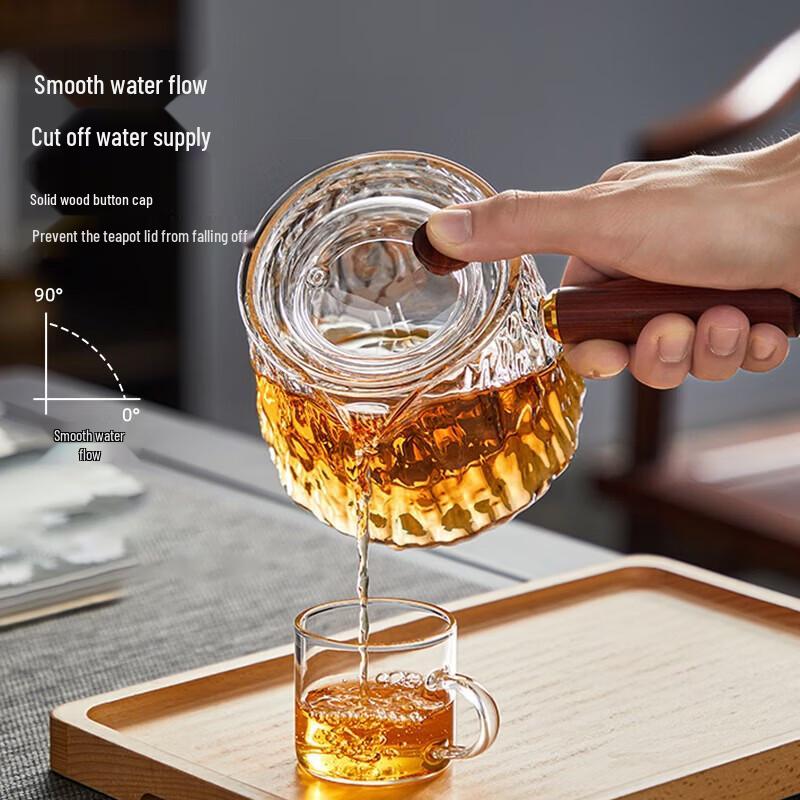 YIHUTEA Glass Side Handle Teapot