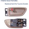 2Pcs Interior Door Handles Driver & Passenger Side For 2001-07 Toyota Sequoia, 2000-2004 Avalon, 2004-2006 Tundra - Crew Cab ONLY - Four Full-Sized