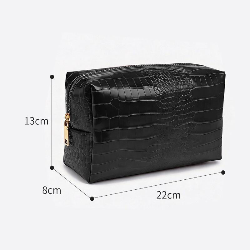 Moderne Neue PU-Leder Damen Kosmetiktasche Reißverschluss Große Kapazität Wasserdicht Reise Make-up Aufbewahrungstasche Organizer Koffer