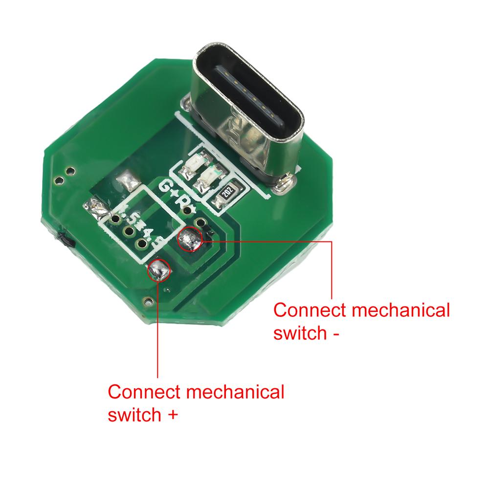 DC3.2-4.2V Strong Flashlight Driver Board 20W+ lamp beads 1-speed Flashlight Drive Controllor Type-c Charging Discharging Module