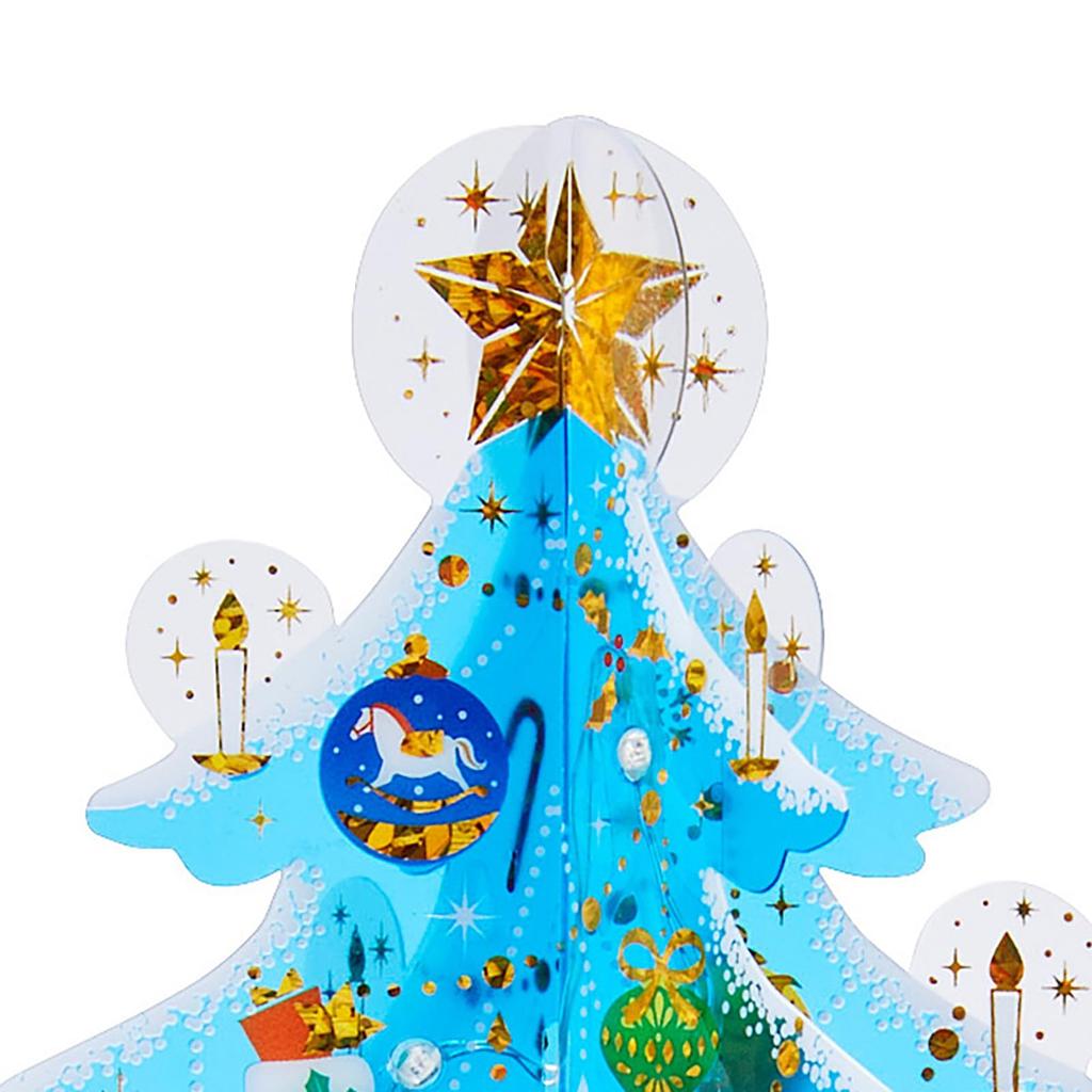 Sanrio Christmas Melody Transparent Blue Joy to the Greeting International Shipping SANRIO 528307 Card, Card, Tree, World, Card, Available, JXPM20-3,