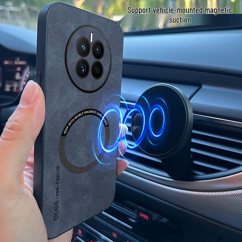 Lambskin Magnetic Phone Case for Huawei Mate 50/60 Pro+ - Full Coverage Hard Shell