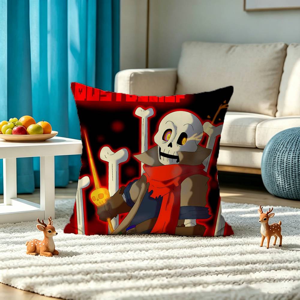 Papyrus buddy Sans Undertale Pillow Case Square Double-Sided Sofa Cushion Cover Bedroom Bedside Pillow