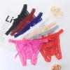 Sexy Lace Leaves Women Thong G String Underwear Open Crotch T Back Panties Ladies Briefs SF3321