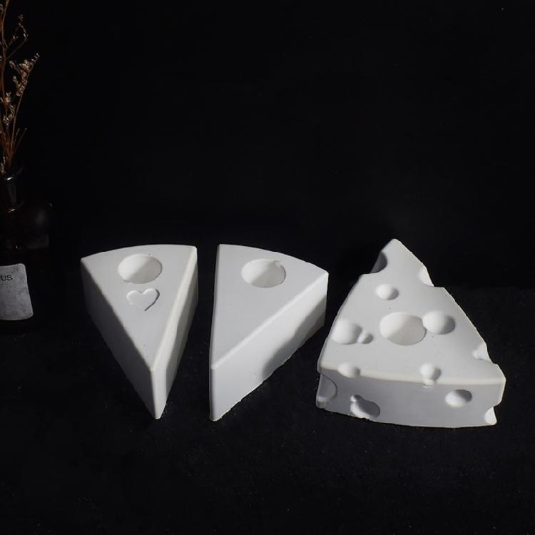 Candle Holder Silicone Molds Cheese Shape Candlestick Mould Craft Supplies Plaster Molds for Table Decorations
