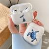 For Airpods 4 2024 Ocean Animal Cute Dolphin Sea Turtle Sea Blue Earphone Case for Apple Airpods Pro 3 2 Pro2 Cover Clear Fundas