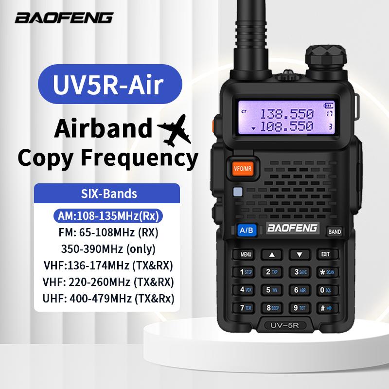 Baofeng UV-5R Walkie Talkie Airband Wireless Copy Frequency AM FM Long Rang Hunting Station Powerful Two Way Portable Radio