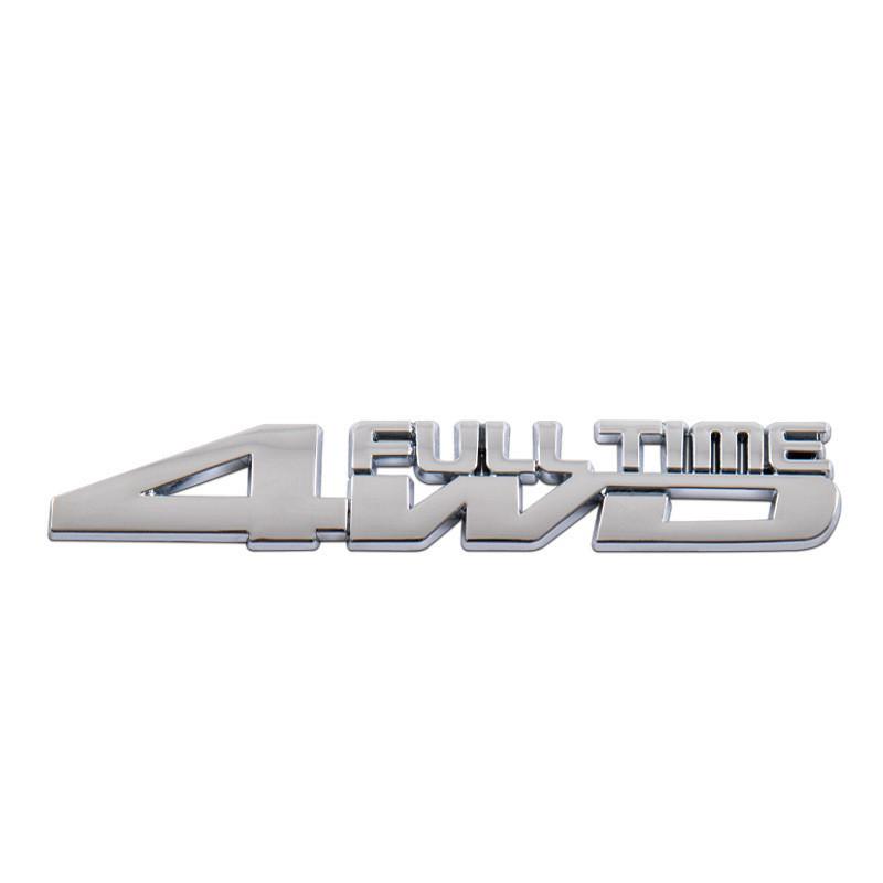 3D Metal Car Badge Fender Trunk Full Time 4WD Logo Sticker Emblem For Jeep Compass Grand Cherokee Honda Kia Toyota Accessories uy1