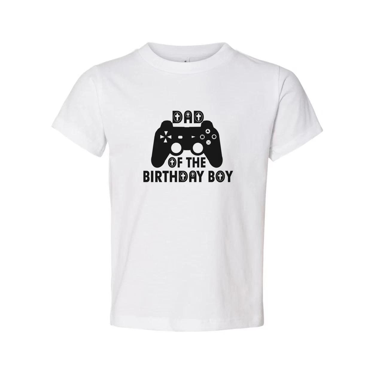

Унисекс Футболка с Графическим Дизайном Игрового Контроллера и Текстом Birthday Boy Для G L