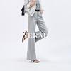 YERAD Women's Gray Elastic Floor-Length Flare Jeans
