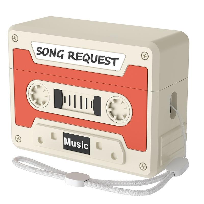 3D Retro Cassette Tape Design Case for Airpods Pro 3 Silicone Protective Cover with Lanyard for AirPods Pro3 Funny Classic Tape