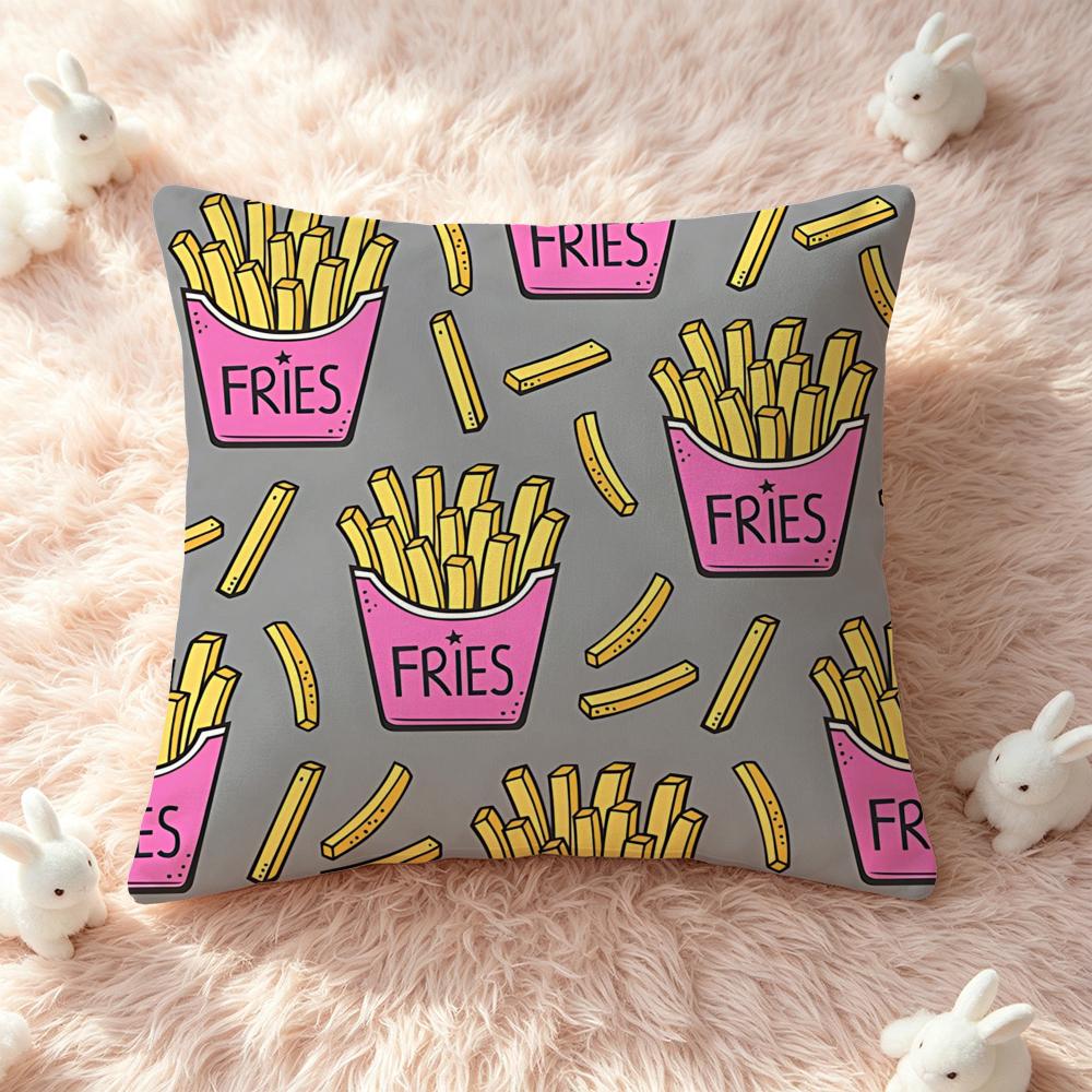 French Fries Cushion Cover Pillow Short Plush Pillow Cute Simple Style For Living Room Bedroom Birthday Gift