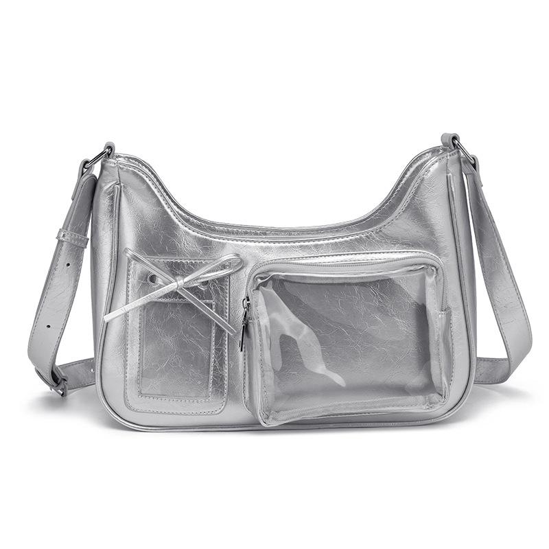 

Повседневная и универсальная сумка кроссбоди со стильным дизайном серебряный