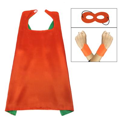 Cartoon Superhero Cape And  Children Mask Cape Set for Girls and