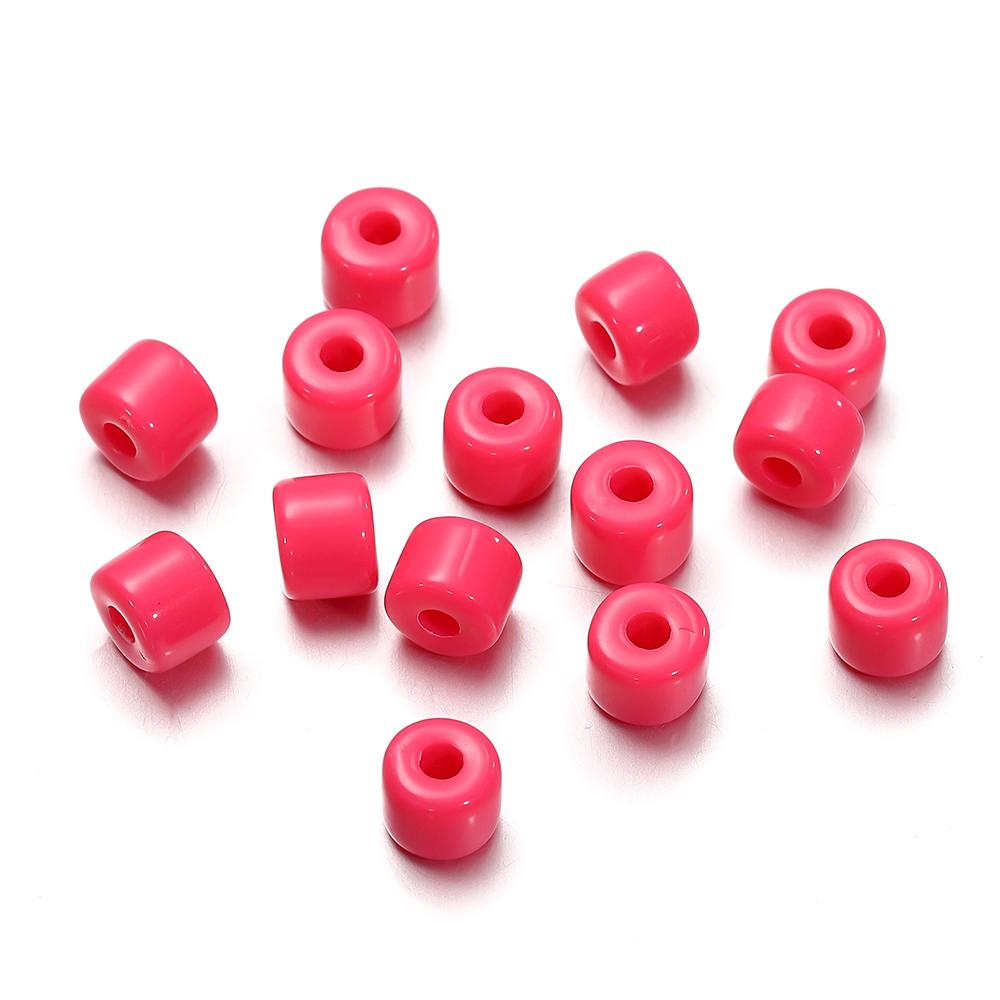 50/100pcs 5x6mm Acrylic Tube Beads Spacer Loose Bead for Necklace Bracelet Earrings Findings DIY Jewelry Making Accessories