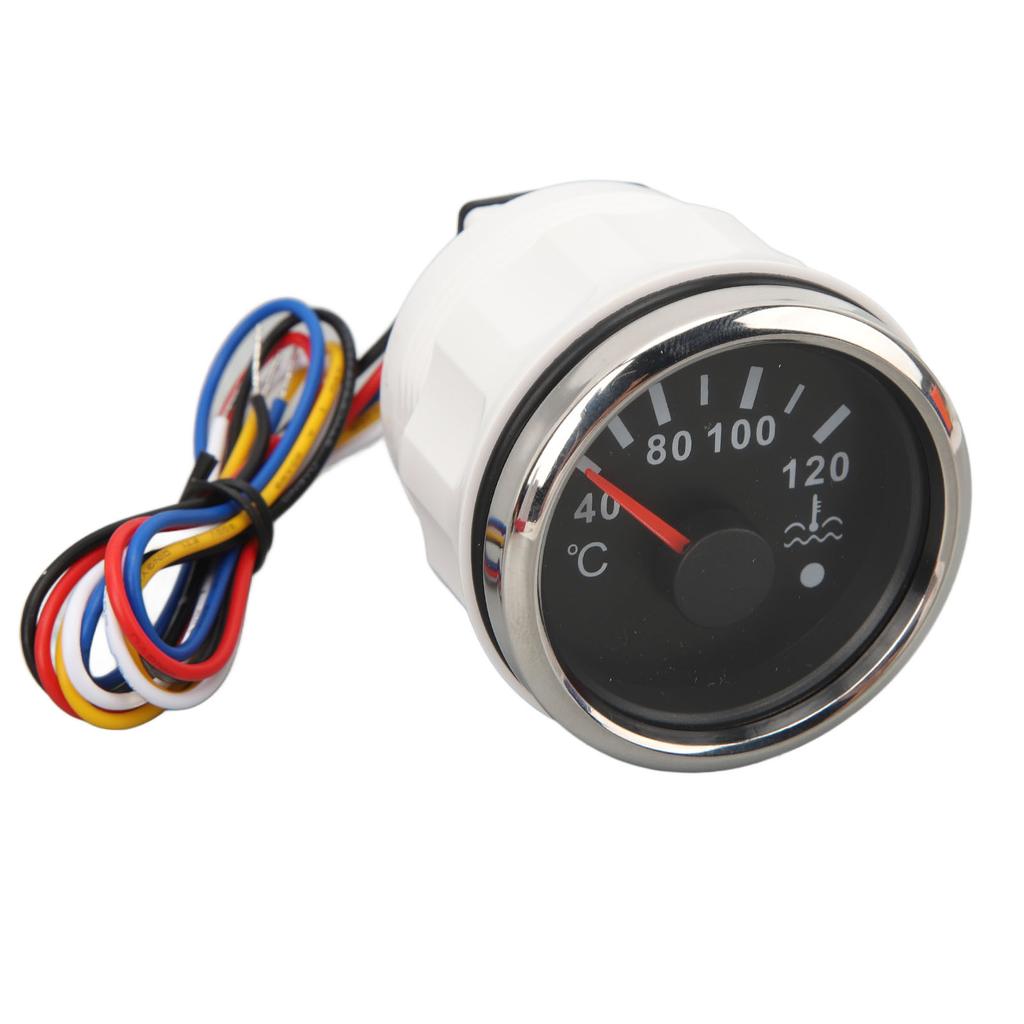 52MM Water Temperature Gauge 40 To 120 Degrees C DC9 To 32V Pointer Water Temperature Meter with Backlight For RVs
