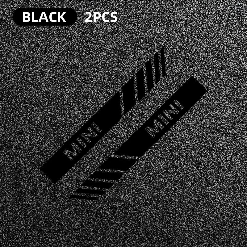 

Car Mirror Decoration Stickers Body Trunk Car Emblem Decal Decoration for BMW MINI WORKS One Cooper JCW R60 R59 R58 R57 R56 R55 Black-2pcs