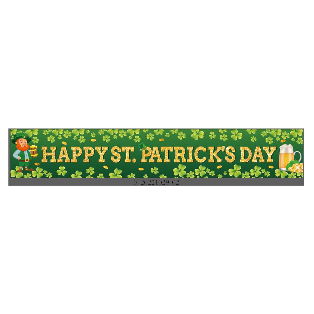 Irish Festival Clover Theme Party Outdoor Party Venue Arrangement Props Polyester Cloth Poster Customization