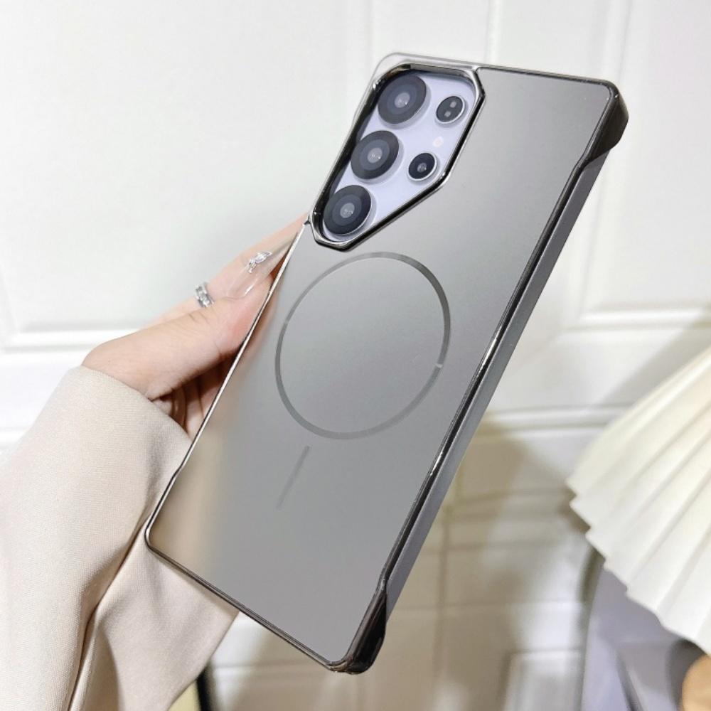Frameless AG Matte For Magsafe Case for Samsung Galaxy S25 S24 S23 Ultra Magnetic Wireless Charging Luxury Plating Armor Cover