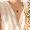 18K Gold-Plated Black Diamond Zircon Heart Necklace - European Style Summer Essential
