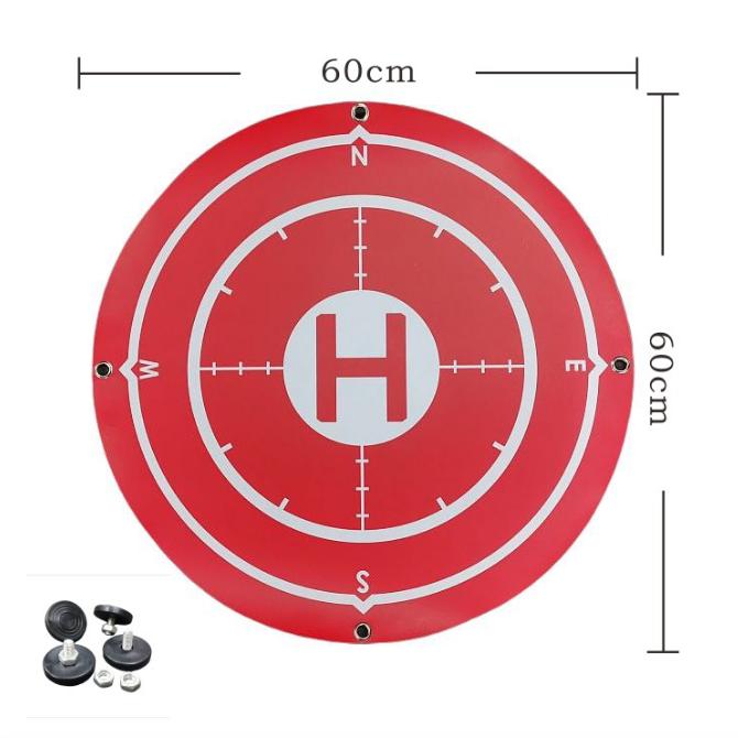 Reflective Drone Landing Pad Large Portable 23.62"(60cm) Fast-fold Double Sided Waterproof Landing Pad Drone Accessories Blue Red