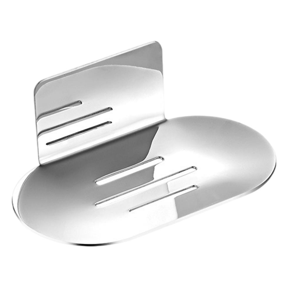 Stainless Steel Soap Dish Wall Mounted Bathroom Organizers Rusts Resistant Soap Tray For Countertop Shower Sink Storage