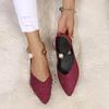 Fashion Women Flats 2024 New Summer Outdoor Breathable Comfortable Solid Color Shoes Casual Pointed Toe Walking Loafers Sneakers Women