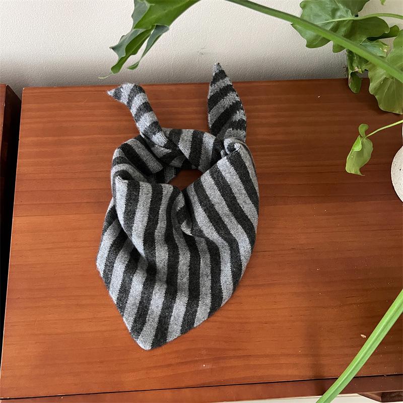 Korean Striped Color Block Children's Headscarf - Baby Warm Neck & Head Wrap Hat