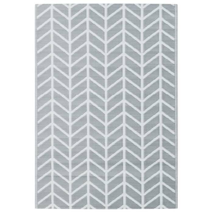 VidaXL Tapis d'extérieur Gris 160x230 cm PP, tapis de jardin, tapis de sol, moquette de sol, carpette, tapis de patio 368543