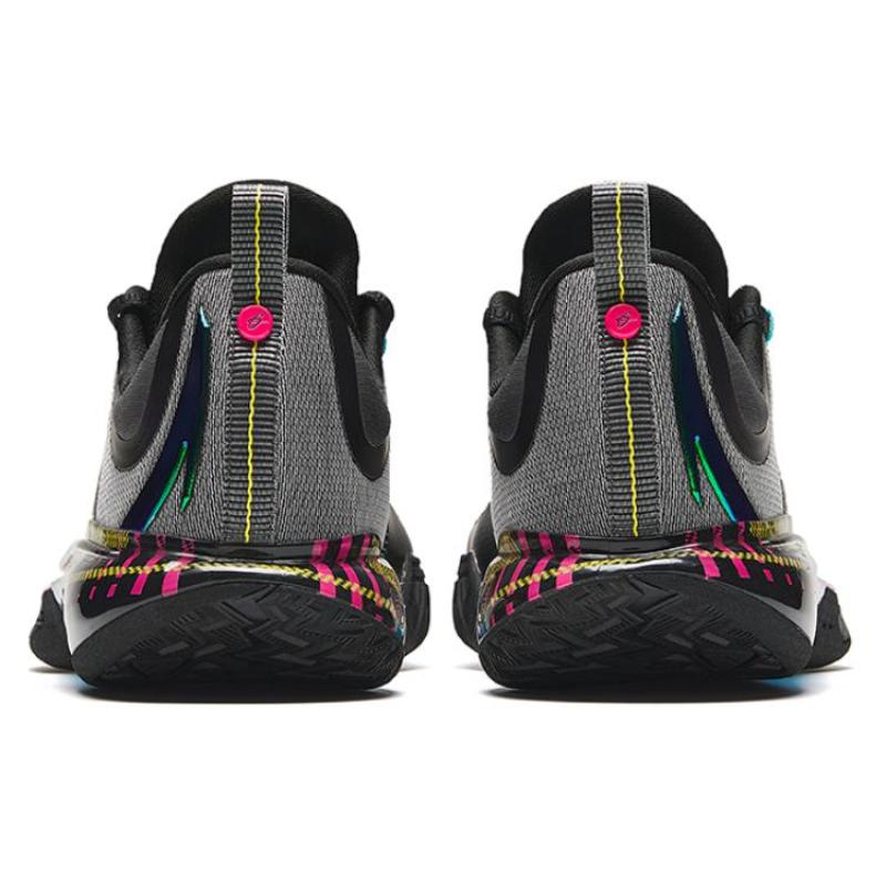 Anta GH5 Cushioning, Breathable, Lightweight, Rebound Low Top Basketball Shoes Men's Black Blue Sneakers 912421115-2