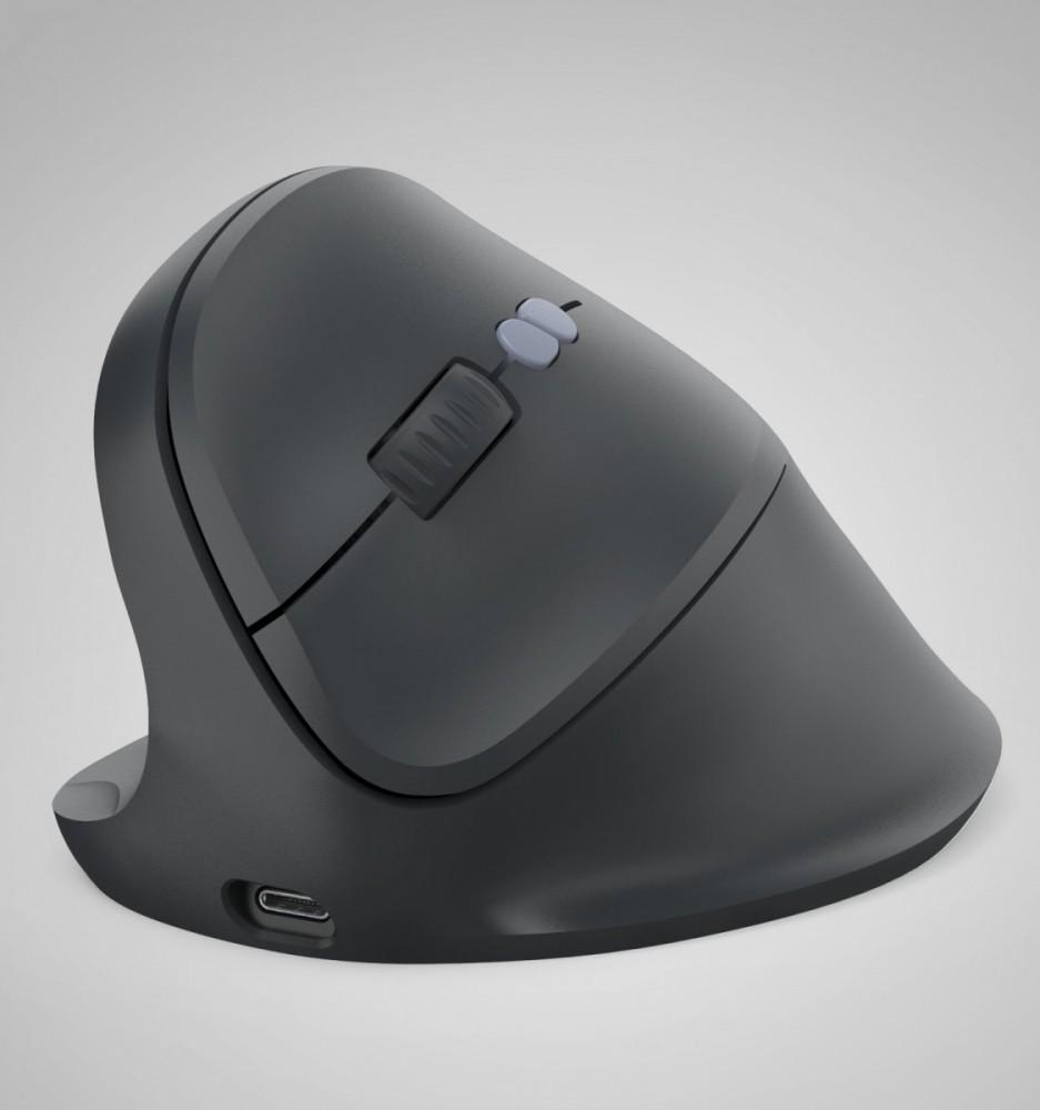 ergonomic multi-device mouse EWM-600 black left