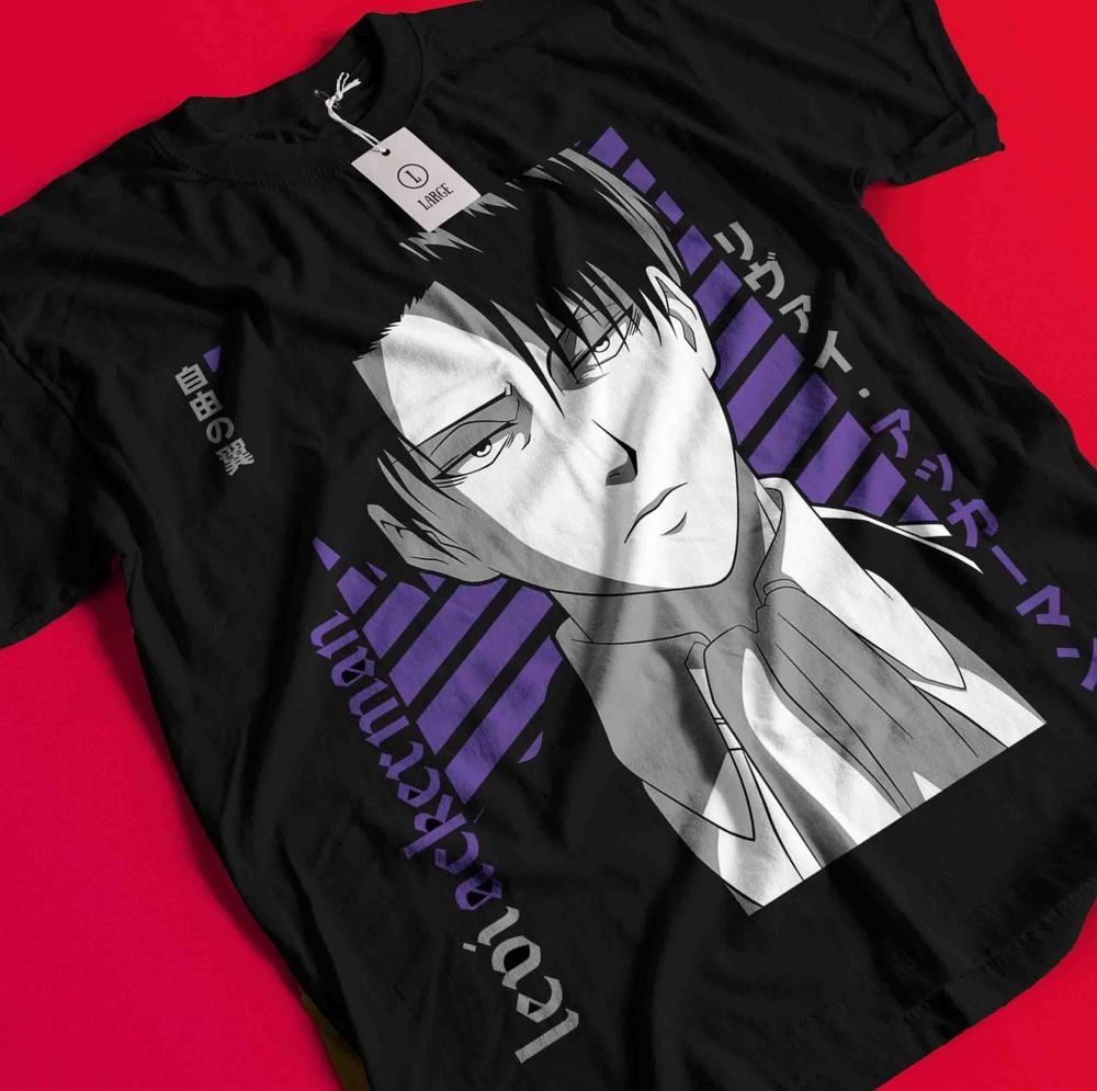 Attack On Titan Shirt Levi T-Shirt Eren Tshirt Mikasa AOT Erwin Hange Armin Tee AA95
