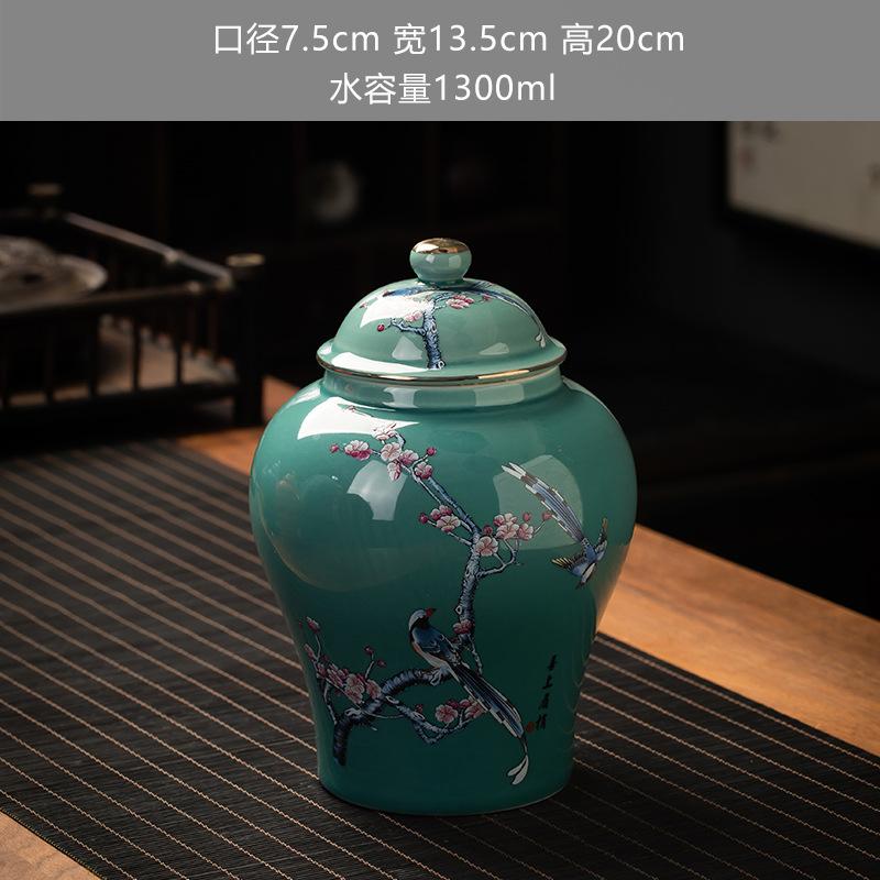 Blue and White Ceramic Sealed Jar Candy Coffee Storage General Jar Household Moisture-proof Tea Jars Tea Packaging Jars Tea Box
