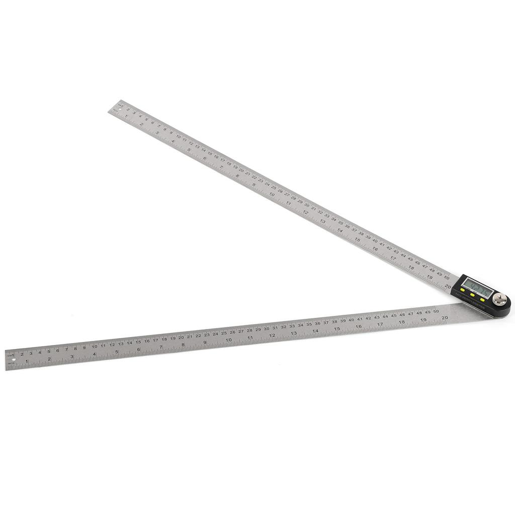 Digital Angle Ruler Gauge LCD Display Protractor Stainless Steel for Woodworking 500mm
