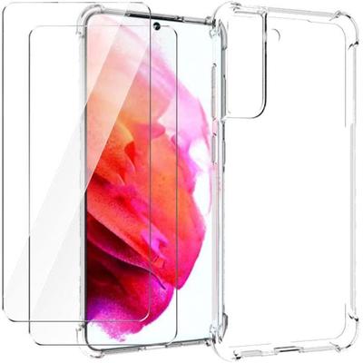 Case for Samsung Galaxy S21 FE - Transparent Silicone - Shockproof Bumper - Anti-Scratch - Flexible TPU