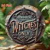 Witch Parking Metal Tin Sign Halloween Wall Decor Vintage Home Bar Cafe