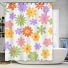 Floral Shower Curtain Decor Vibrant Flower Pattern for Bathroom Decoration Multicolor 270x180cm Waterproof Printed Fabric Curtai