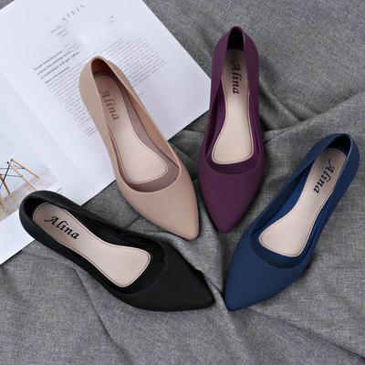 Pumps mit spitz zulaufendem Zehenbereich und flachem Keilabsatz Damenschuhe 2025 Frühling Herbstschuhe Damen Elegant Lässig Arbeit Niedriger Absatz Slipper Lässige Damenschuhe889
