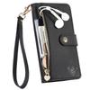 For Samsung Galaxy A55 5G Case Zipper Wallet PU Leather Phone Cover with Hand Strap