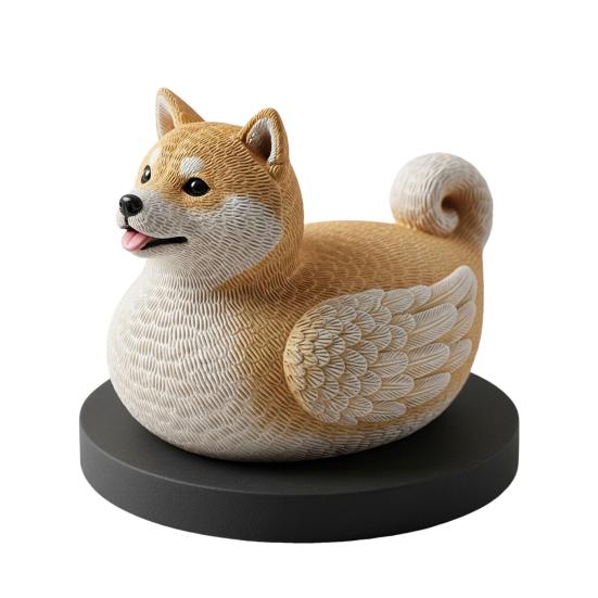 Dog Duck Figurine French Bulldog Corgi Samoyed Dobermann Border Collie Statue Sculpture Home Office Decoration Ornament
